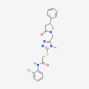 N-(2-chlorophenyl)-2-({4-methyl-5-[(2-oxo-4-phenyl-1-pyrrolidinyl)methyl]-4H-1,2,4-triazol-3-yl}thio)acetamide