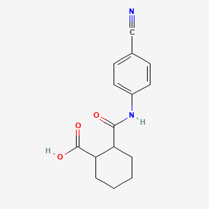 molecular formula C15H16N2O3 B4169526 2-{[(4-cyanophenyl)amino]carbonyl}cyclohexanecarboxylic acid 