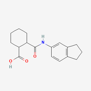 molecular formula C17H21NO3 B4169541 2-[(2,3-dihydro-1H-inden-5-ylamino)carbonyl]cyclohexanecarboxylic acid 