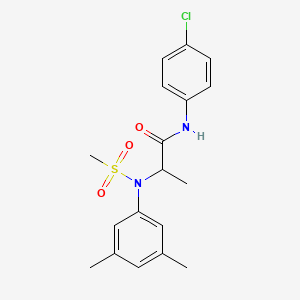 N~1~-(4-chlorophenyl)-N~2~-(3,5-dimethylphenyl)-N~2~-(methylsulfonyl)alaninamide