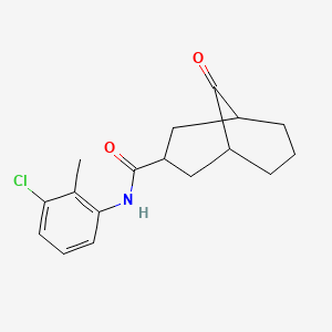 molecular formula C17H20ClNO2 B4169584 N-(3-chloro-2-methylphenyl)-9-oxobicyclo[3.3.1]nonane-3-carboxamide 