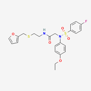 N~2~-(4-ethoxyphenyl)-N~2~-[(4-fluorophenyl)sulfonyl]-N~1~-{2-[(2-furylmethyl)thio]ethyl}glycinamide