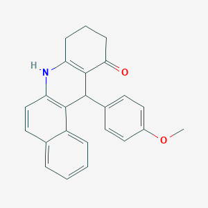 molecular formula C24H21NO2 B4169630 12-(4-methoxyphenyl)-8,9,10,12-tetrahydrobenzo[a]acridin-11(7H)-one 