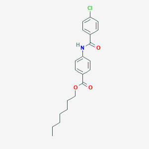 molecular formula C21H24ClNO3 B416964 Heptyl 4-[(4-chlorobenzoyl)amino]benzoate 