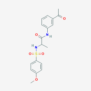 N~1~-(3-acetylphenyl)-N~2~-[(4-methoxyphenyl)sulfonyl]alaninamide