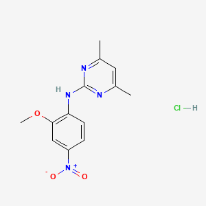 molecular formula C13H15ClN4O3 B4169683 N-(2-methoxy-4-nitrophenyl)-4,6-dimethyl-2-pyrimidinamine hydrochloride 