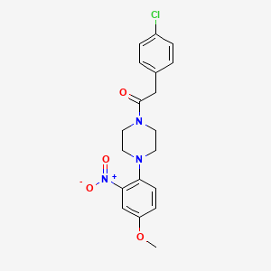 1-[(4-chlorophenyl)acetyl]-4-(4-methoxy-2-nitrophenyl)piperazine