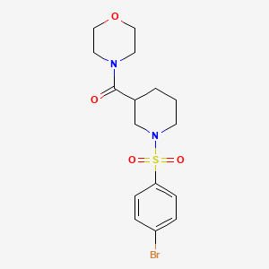 molecular formula C16H21BrN2O4S B4169705 4-({1-[(4-bromophenyl)sulfonyl]-3-piperidinyl}carbonyl)morpholine 
