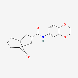 molecular formula C18H21NO4 B4169726 N-(2,3-dihydro-1,4-benzodioxin-6-yl)-9-oxobicyclo[3.3.1]nonane-3-carboxamide 