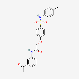 N-(3-acetylphenyl)-2-(4-{[(4-methylphenyl)amino]sulfonyl}phenoxy)acetamide