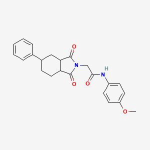 2-(1,3-dioxo-5-phenyloctahydro-2H-isoindol-2-yl)-N-(4-methoxyphenyl)acetamide
