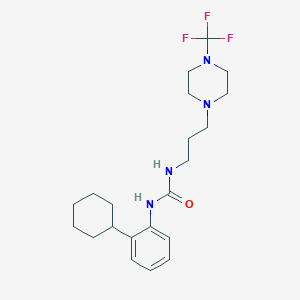 N-(2-cyclohexylphenyl)-N'-{3-[4-(trifluoromethyl)-1-piperazinyl]propyl}urea