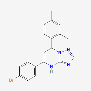 molecular formula C19H17BrN4 B4169794 5-(4-bromophenyl)-7-(2,4-dimethylphenyl)-4,7-dihydro[1,2,4]triazolo[1,5-a]pyrimidine 