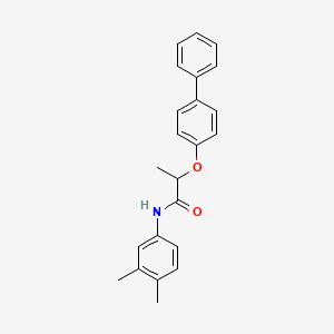 molecular formula C23H23NO2 B4169800 2-(4-biphenylyloxy)-N-(3,4-dimethylphenyl)propanamide 