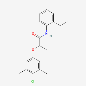 molecular formula C19H22ClNO2 B4169801 2-(4-chloro-3,5-dimethylphenoxy)-N-(2-ethylphenyl)propanamide 