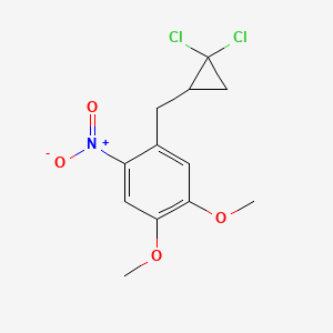 molecular formula C12H13Cl2NO4 B4169819 1-[(2,2-dichlorocyclopropyl)methyl]-4,5-dimethoxy-2-nitrobenzene 