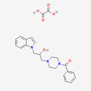 molecular formula C24H27N3O6 B4169827 1-(4-benzoyl-1-piperazinyl)-3-(1H-indol-1-yl)-2-propanol oxalate 