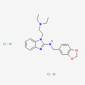 molecular formula C21H28Cl2N4O2 B4169852 N-(1,3-benzodioxol-5-ylmethyl)-1-[2-(diethylamino)ethyl]-1H-benzimidazol-2-amine dihydrochloride 