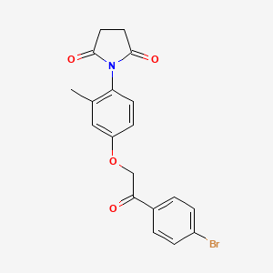 1-{4-[2-(4-bromophenyl)-2-oxoethoxy]-2-methylphenyl}-2,5-pyrrolidinedione