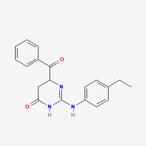 molecular formula C19H19N3O2 B4169860 6-benzoyl-2-[(4-ethylphenyl)amino]-5,6-dihydro-4(1H)-pyrimidinone 