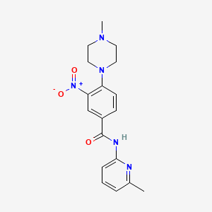 4-(4-methyl-1-piperazinyl)-N-(6-methyl-2-pyridinyl)-3-nitrobenzamide