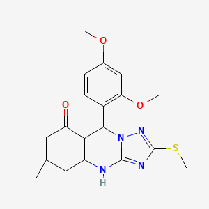 9-(2,4-dimethoxyphenyl)-6,6-dimethyl-2-(methylthio)-5,6,7,9-tetrahydro[1,2,4]triazolo[5,1-b]quinazolin-8(4H)-one