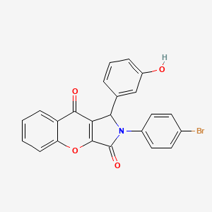 molecular formula C23H14BrNO4 B4169904 2-(4-bromophenyl)-1-(3-hydroxyphenyl)-1,2-dihydrochromeno[2,3-c]pyrrole-3,9-dione 