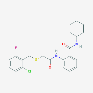 2-({[(2-chloro-6-fluorobenzyl)thio]acetyl}amino)-N-cyclohexylbenzamide