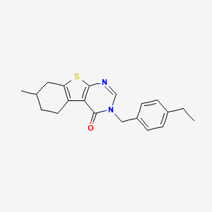 3-(4-ethylbenzyl)-7-methyl-5,6,7,8-tetrahydro[1]benzothieno[2,3-d]pyrimidin-4(3H)-one