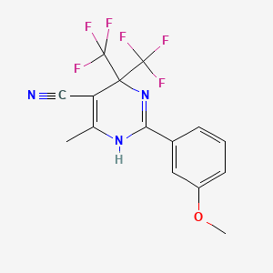 2-(3-methoxyphenyl)-6-methyl-4,4-bis(trifluoromethyl)-1,4-dihydro-5-pyrimidinecarbonitrile