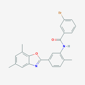 3-Bromo-N-[5-(5,7-dimethyl-benzooxazol-2-yl)-2-methyl-phenyl]-benzamide