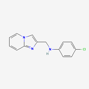 molecular formula C14H12ClN3 B4169961 (4-chlorophenyl)(imidazo[1,2-a]pyridin-2-ylmethyl)amine 