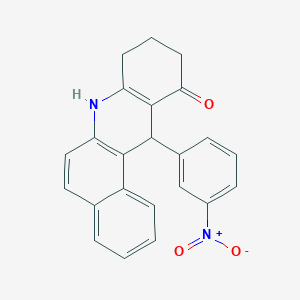 molecular formula C23H18N2O3 B4169982 12-(3-nitrophenyl)-8,9,10,12-tetrahydrobenzo[a]acridin-11(7H)-one 
