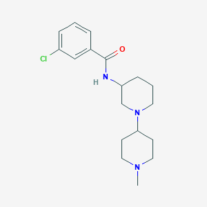 3-chloro-N-(1'-methyl-1,4'-bipiperidin-3-yl)benzamide