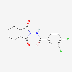 3,4-dichloro-N-(1,3-dioxooctahydro-2H-isoindol-2-yl)benzamide