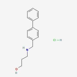 molecular formula C16H20ClNO B4170042 3-[(4-biphenylylmethyl)amino]-1-propanol hydrochloride 