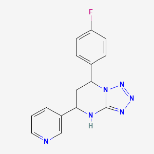 molecular formula C15H13FN6 B4170048 7-(4-fluorophenyl)-5-(3-pyridinyl)-4,5,6,7-tetrahydrotetrazolo[1,5-a]pyrimidine 