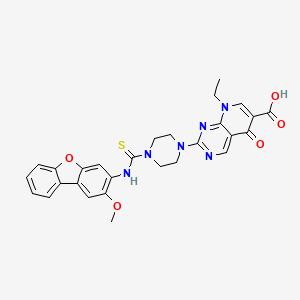 8-ethyl-2-(4-{[(2-methoxydibenzo[b,d]furan-3-yl)amino]carbonothioyl}-1-piperazinyl)-5-oxo-5,8-dihydropyrido[2,3-d]pyrimidine-6-carboxylic acid