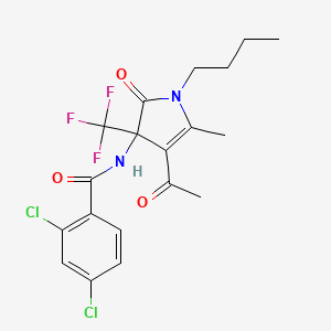 N-[4-acetyl-1-butyl-5-methyl-2-oxo-3-(trifluoromethyl)-2,3-dihydro-1H-pyrrol-3-yl]-2,4-dichlorobenzamide