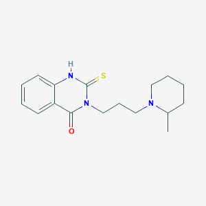 molecular formula C17H23N3OS B4170098 3-[3-(2-methyl-1-piperidinyl)propyl]-2-thioxo-2,3-dihydro-4(1H)-quinazolinone 