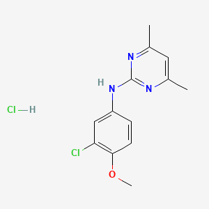 molecular formula C13H15Cl2N3O B4170105 N-(3-chloro-4-methoxyphenyl)-4,6-dimethyl-2-pyrimidinamine hydrochloride 