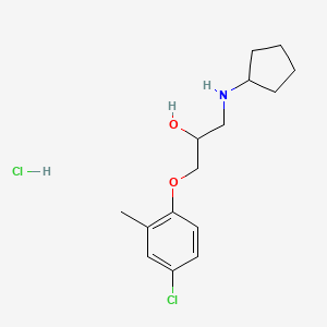 molecular formula C15H23Cl2NO2 B4170119 1-(4-chloro-2-methylphenoxy)-3-(cyclopentylamino)-2-propanol hydrochloride 