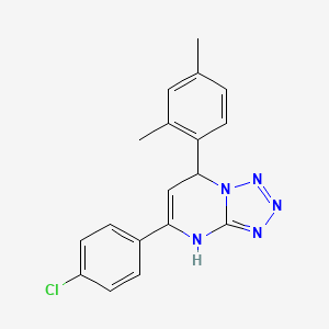 molecular formula C18H16ClN5 B4170125 5-(4-chlorophenyl)-7-(2,4-dimethylphenyl)-4,7-dihydrotetrazolo[1,5-a]pyrimidine 