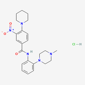 N-[2-(4-methyl-1-piperazinyl)phenyl]-3-nitro-4-(1-piperidinyl)benzamide hydrochloride