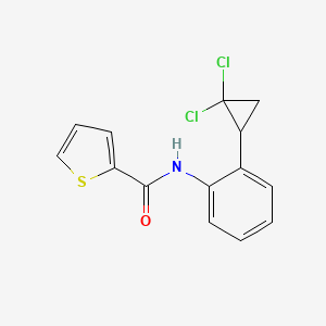 molecular formula C14H11Cl2NOS B4170140 N-[2-(2,2-dichlorocyclopropyl)phenyl]-2-thiophenecarboxamide 