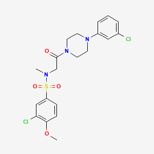 3-chloro-N-{2-[4-(3-chlorophenyl)-1-piperazinyl]-2-oxoethyl}-4-methoxy-N-methylbenzenesulfonamide