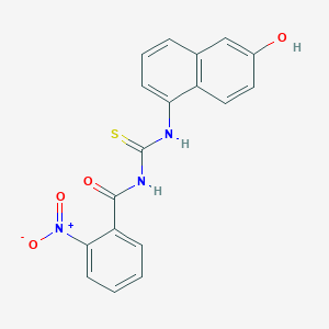 N-{[(6-hydroxy-1-naphthyl)amino]carbonothioyl}-2-nitrobenzamide