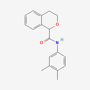 N-(3,4-dimethylphenyl)-3,4-dihydro-1H-isochromene-1-carboxamide