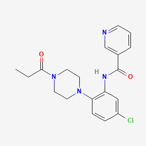 N-[5-chloro-2-(4-propionyl-1-piperazinyl)phenyl]nicotinamide