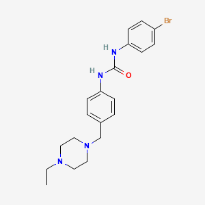 molecular formula C20H25BrN4O B4170238 N-(4-bromophenyl)-N'-{4-[(4-ethyl-1-piperazinyl)methyl]phenyl}urea 